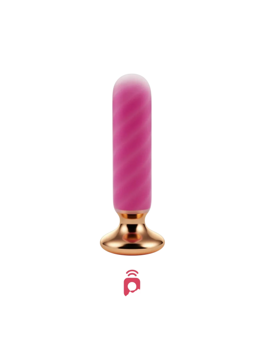 Honey Play Box Rose Twister Vibrating Anal Plugs 10 modalità di vibrazione Hands-Free Remote Curved ricaricabile USB ABS+Medical