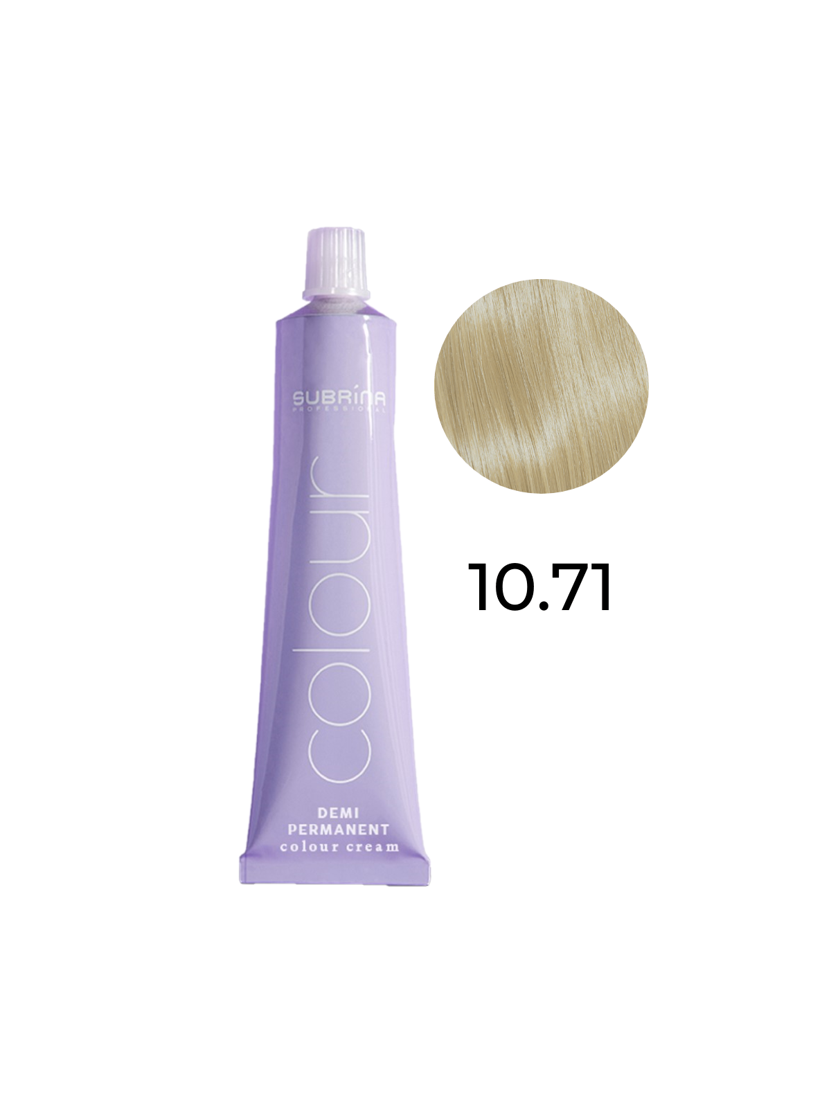 Subrina Professional colore demi permanente tinta per capelli demi-permanente 10/71 Stone Lightest Blonde 60ml