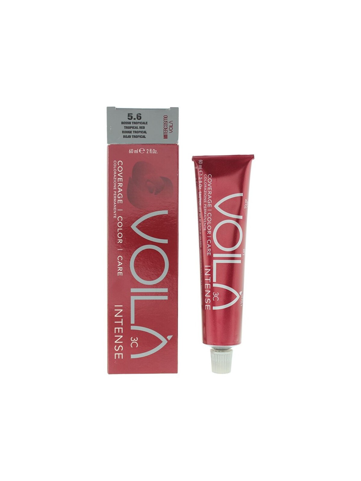 Intercosmo Voila 3C Intense tinta per capelli permanente 5.6 Tropical Red 60ml