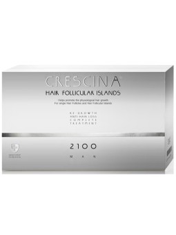 Labo Suisse Crescina Follicular Islands 2100 per stimolare la crescita siero trattamento in fiale per cuoio capelluto uomo 10 +1