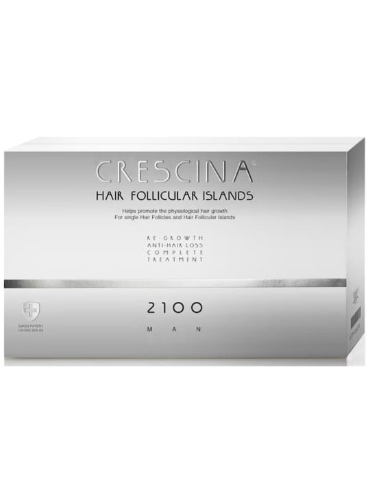 Labo Suisse Crescina Follicular Islands 2100 per stimolare la crescita siero trattamento in fiale per cuoio capelluto uomo 10 +1