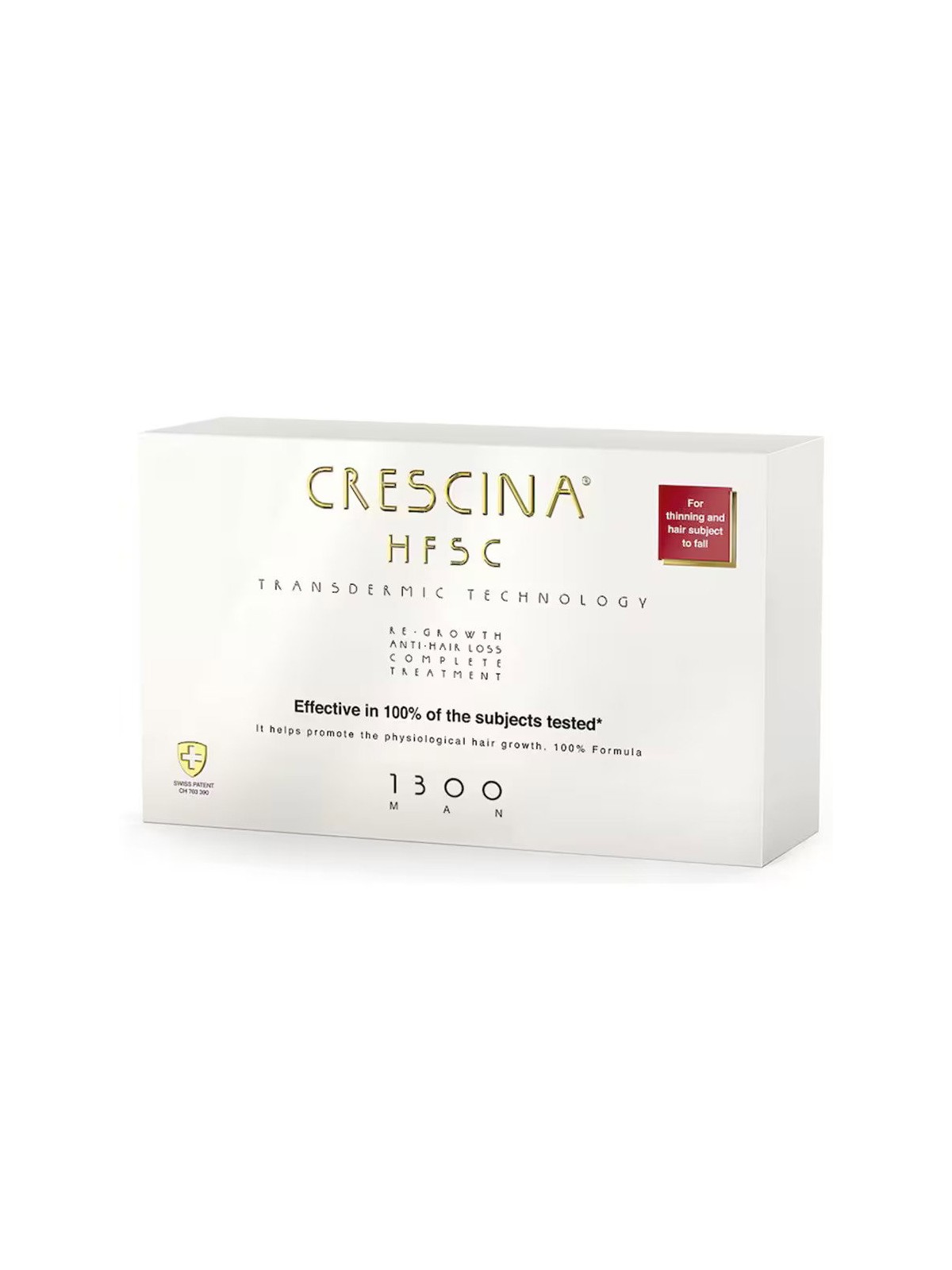 Labo Suisse Crescina Transdermic HFSC 1300 per stimolare la crescita siero trattamento in fiale per cuoio capelluto uomo 10 +10