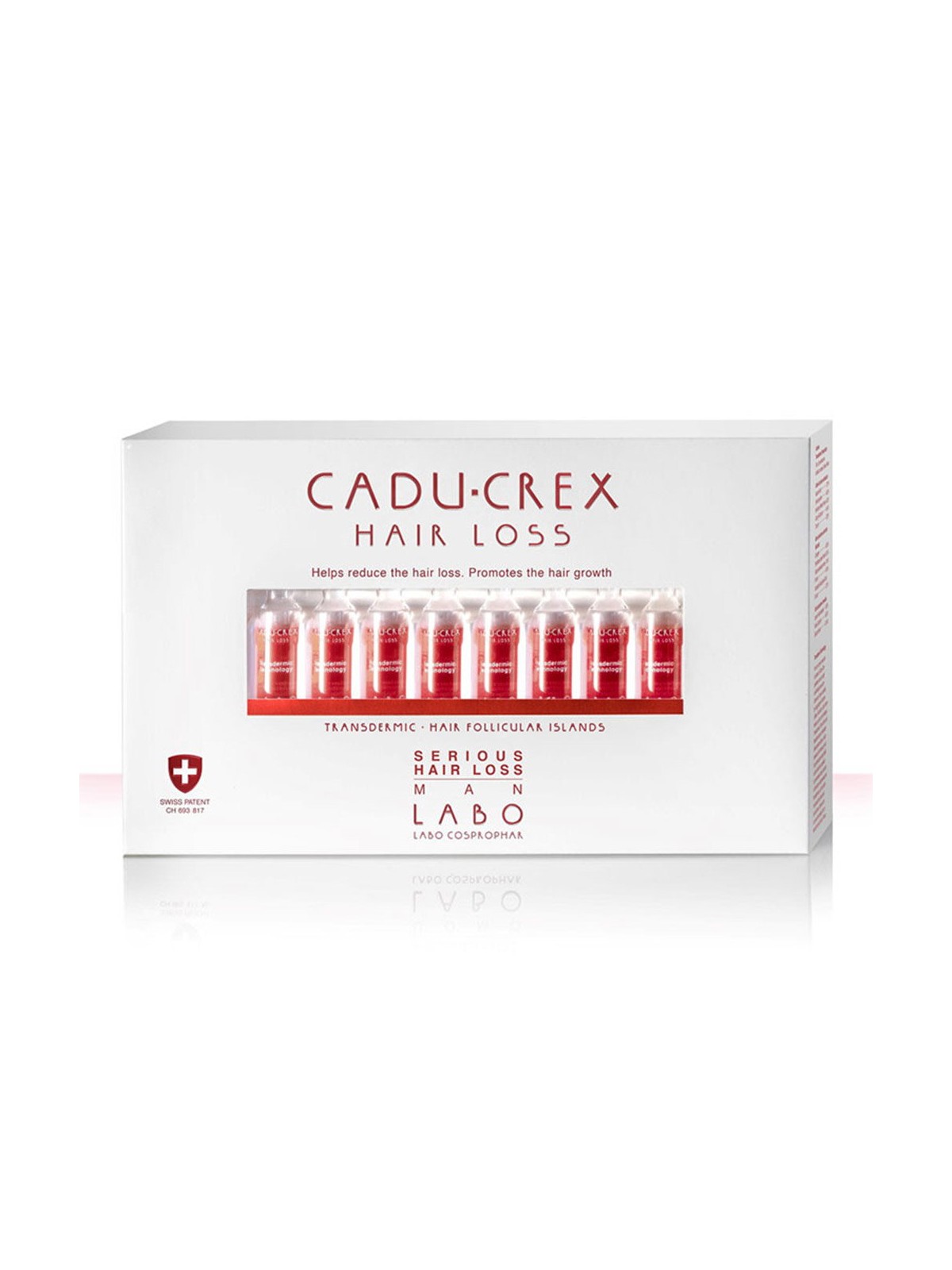 Labo Suisse Cadu-Crex Severe Stage anti caduta dei capelli siero trattamento in fiale per cuoio capelluto uomo 20 pcs 3.5ml