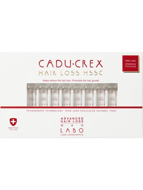 Labo Suisse Cadu-Crex Advanced Stage anti caduta dei capelli siero trattamento in fiale per cuoio capelluto uomo 40 pcs 3.5ml