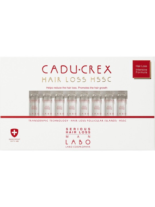 Labo Suisse Cadu-Crex Severe Stage anti caduta dei capelli siero trattamento in fiale per cuoio capelluto uomo 40 pcs 3.5ml