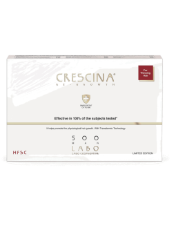 set Labo Suisse Crescina Transdermic HFSC 500 per stimolare la crescita siero trattamento in fiale per cuoio capelluto uomo 5 pc