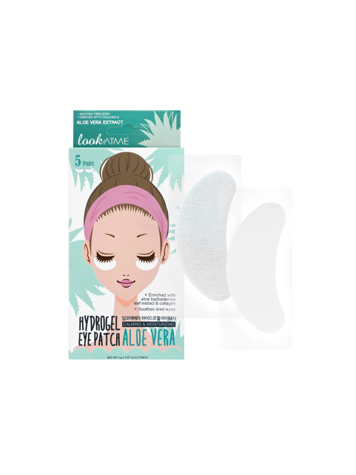 Look At Me Hydrogel Aloe Vera lenitivo patch per gli occhi 10 pcs donna