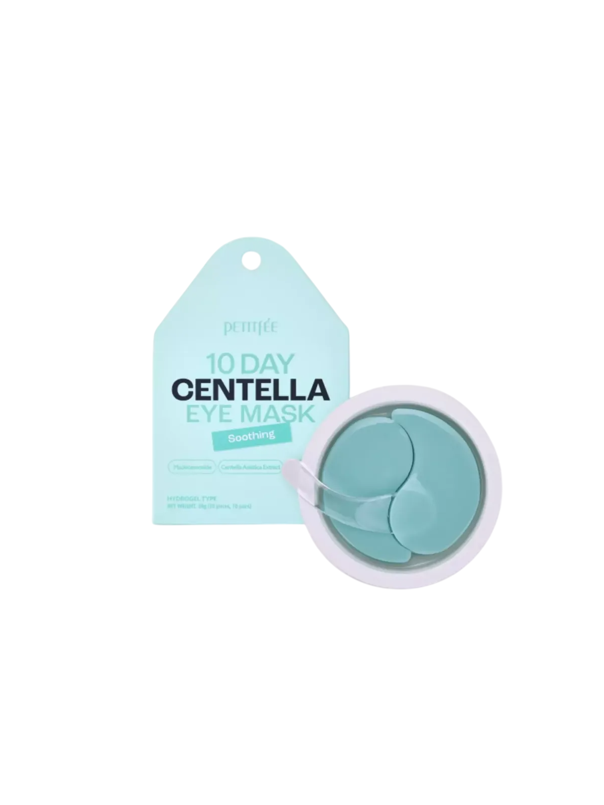 Petitfee 10 Day Centella idratante e lenitivo giorno e notte patch per gli occhi 20 pcs donna