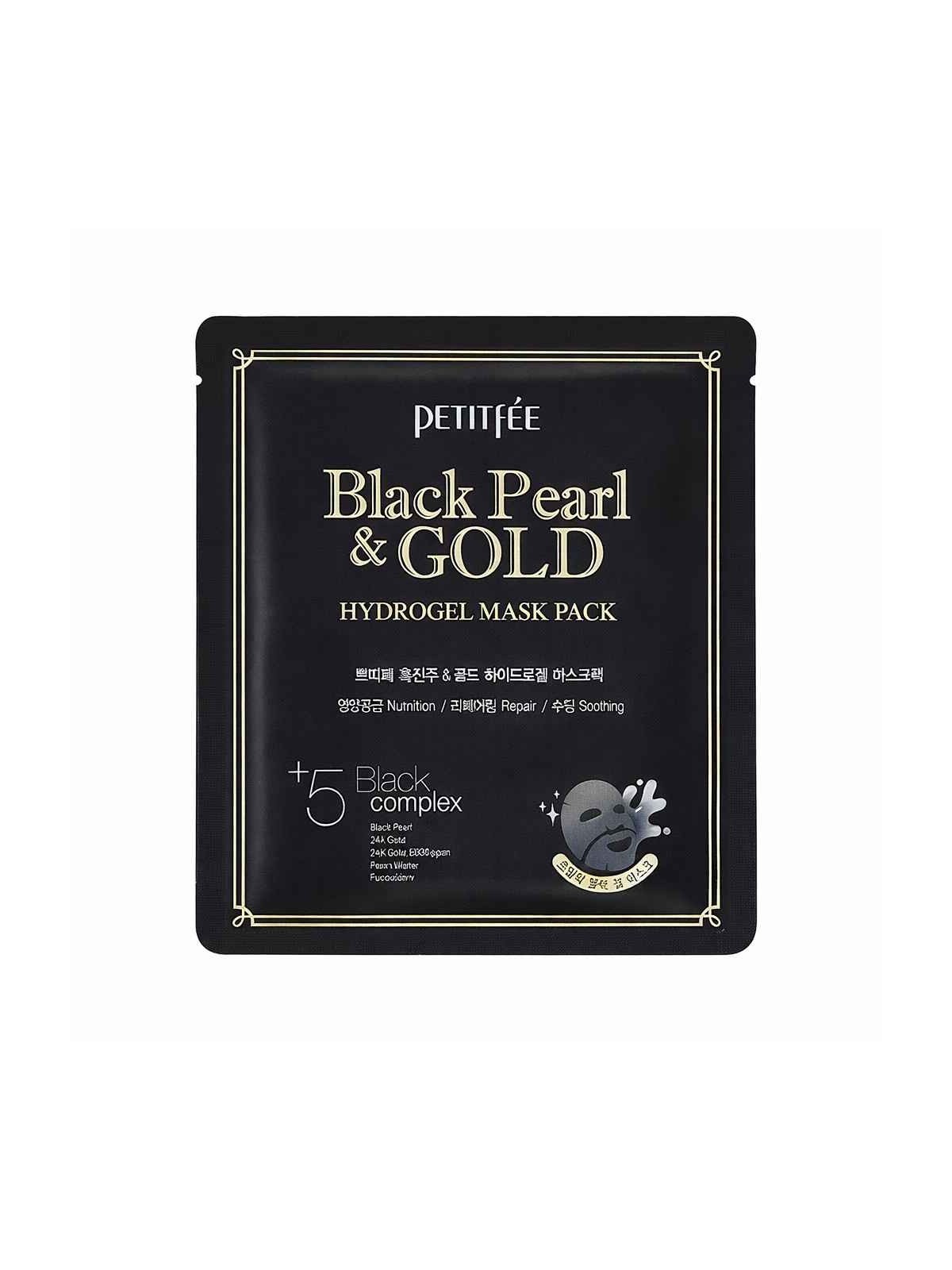 Petitfee Black Pearl & Gold Hydrating & Brightening maschera in gel viso 32 g donna