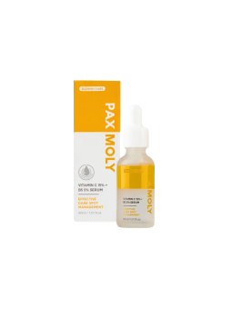 PaxMoly Effective Dark Spot Management 15% Vitamina C + 5% B5 Brightening & Hydrating giorno e notte siero per viso 30ml donna