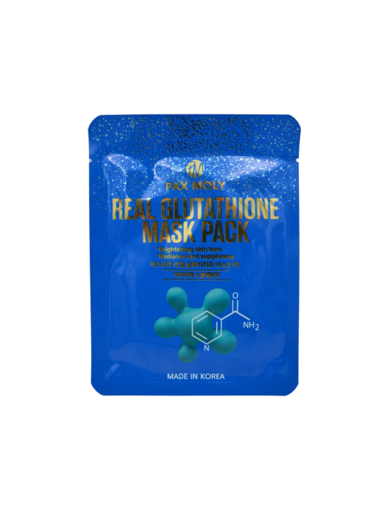 PaxMoly Real Glutathione Brightening & Hydrating maschera in tessuto viso giorno e notte 25ml donna