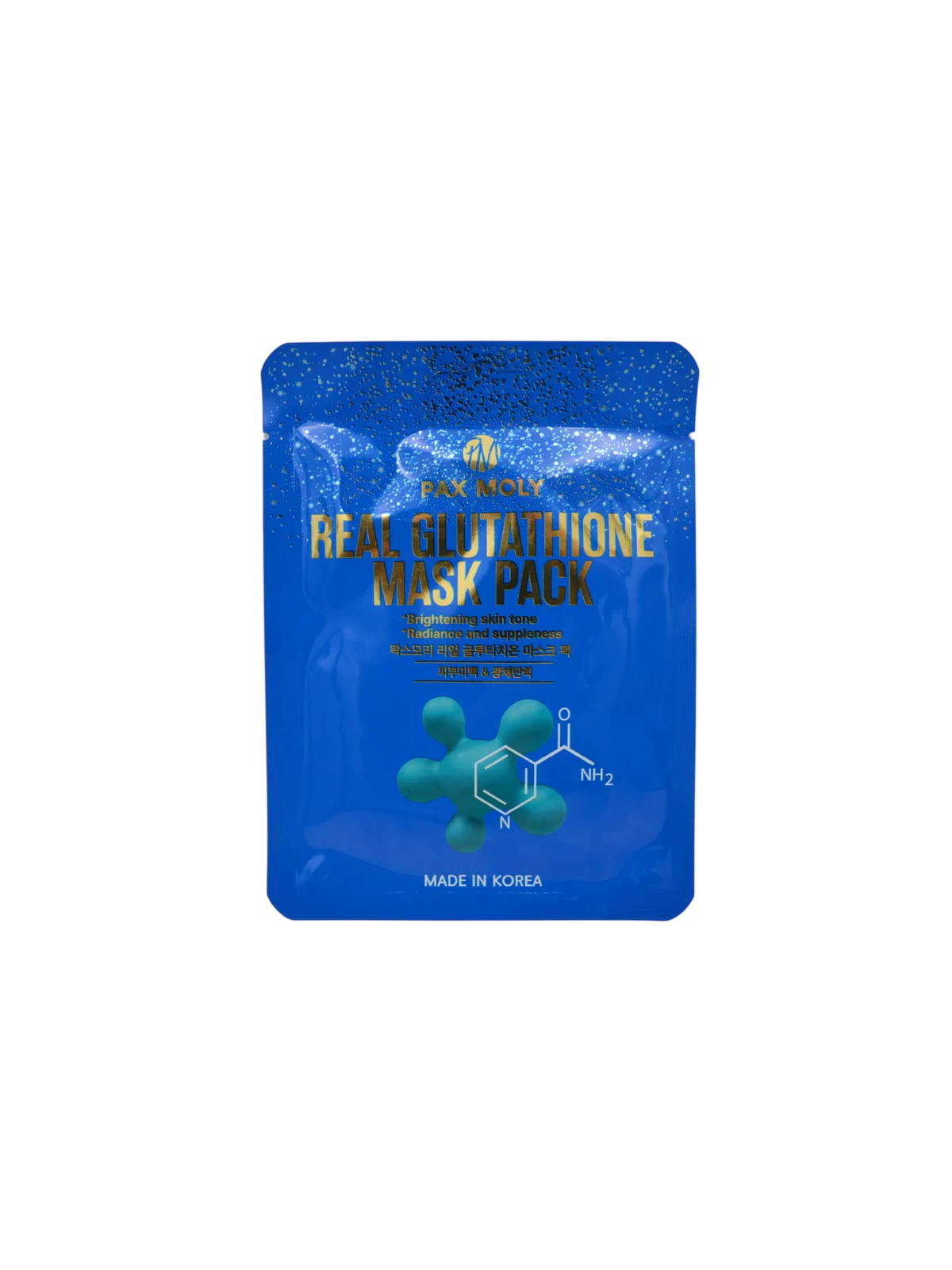 PaxMoly Real Glutathione Brightening & Hydrating maschera in tessuto viso giorno e notte 25ml donna