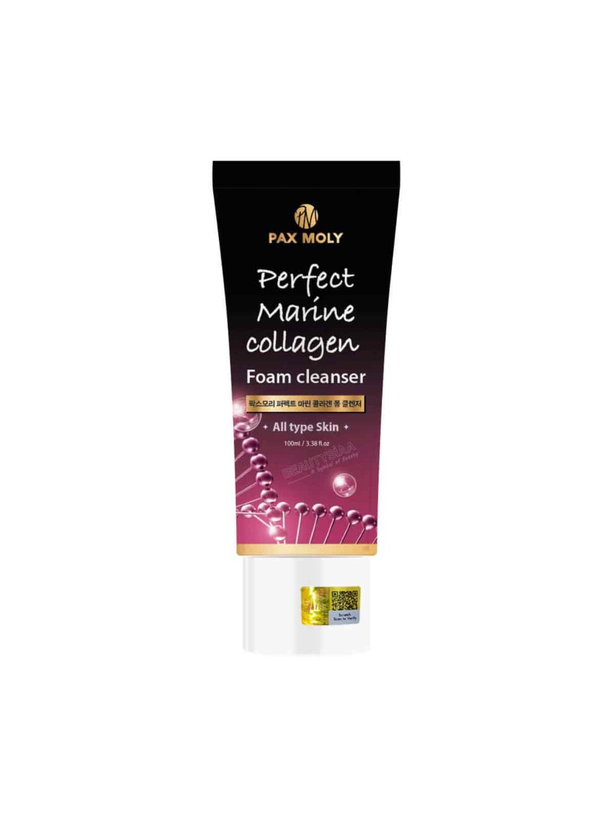 PaxMoly Perfect Collagen pulente e idratante schiuma detergente 100ml unisex