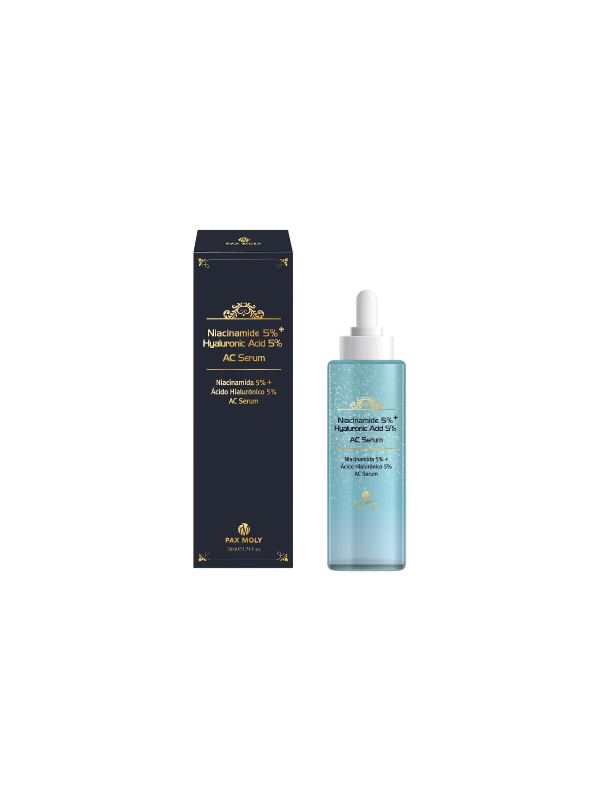 PaxMoly Ac Serum Niacinamide 5% + Hyaluronic Acid 5% anti-invecchiamento giorno e notte siero per viso 50ml donna