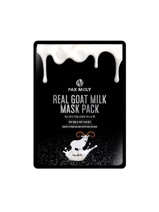 PaxMoly Real Goat Milk Hydrating & Nourishing maschera in tessuto viso giorno e notte 25ml donna