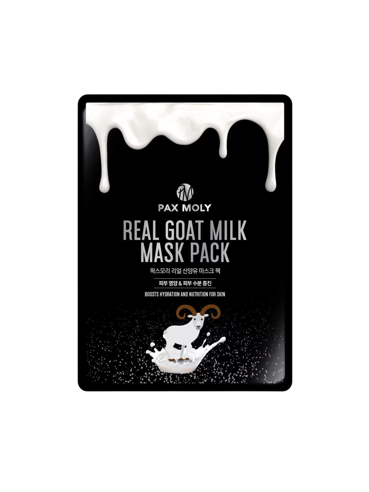 PaxMoly Real Goat Milk Hydrating & Nourishing maschera in tessuto viso giorno e notte 25ml donna