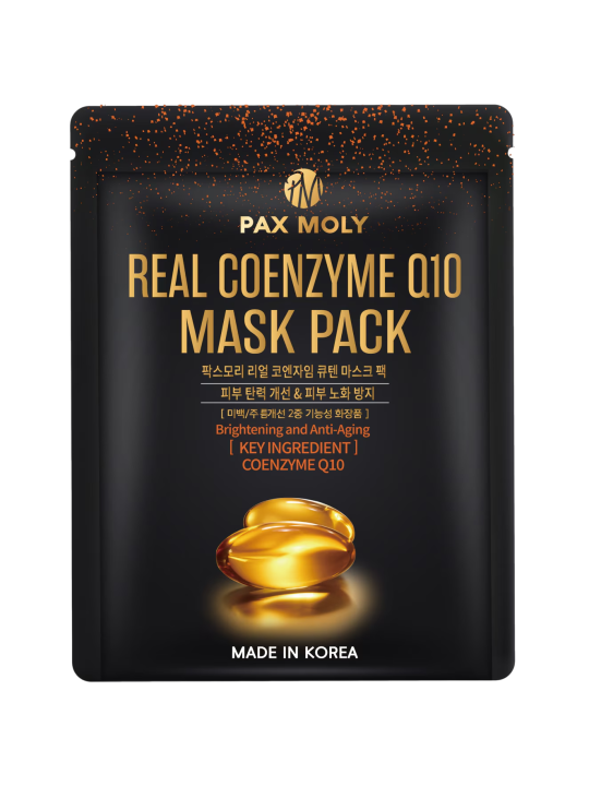 PaxMoly Real Coenzyme Q10 Hydrating & Revitalising maschera in tessuto viso giorno e notte 25ml donna
