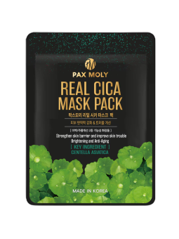 PaxMoly Real Cica Soothing & Brightening maschera in tessuto viso giorno e notte 25ml donna