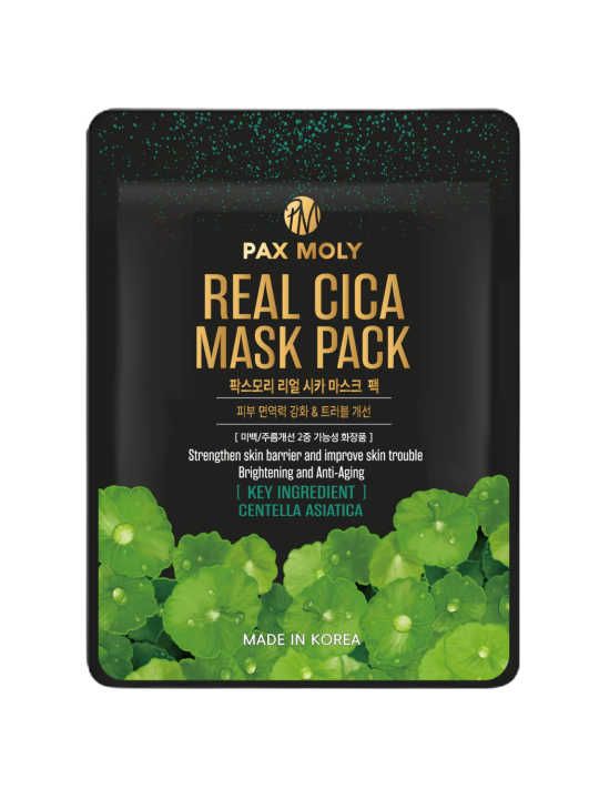 PaxMoly Real Cica Soothing & Brightening maschera in tessuto viso giorno e notte 25ml donna