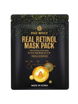 PaxMoly Real Retinol anti-invecchiamento maschera in tessuto viso giorno e notte 25ml unisex