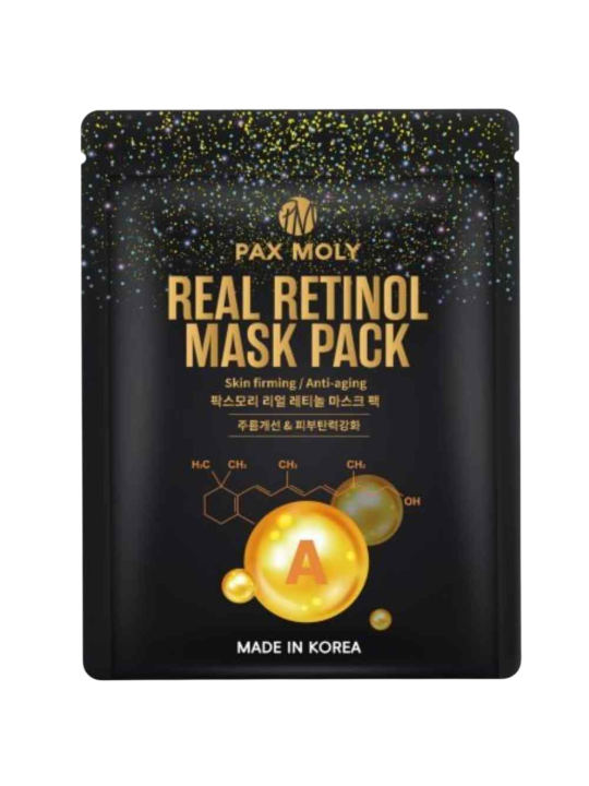 PaxMoly Real Retinol anti-invecchiamento maschera in tessuto viso giorno e notte 25ml unisex