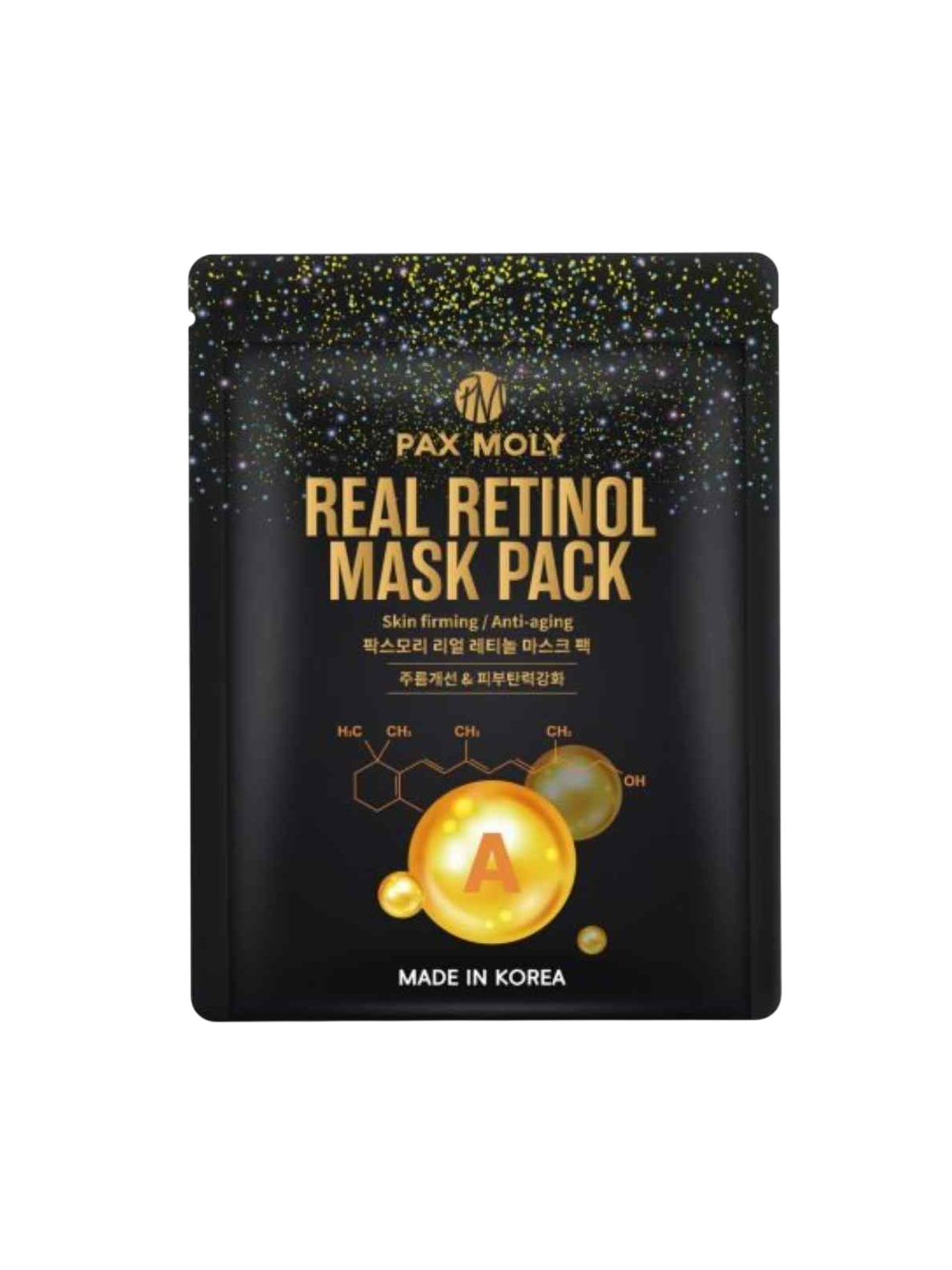 PaxMoly Real Retinol anti-invecchiamento maschera in tessuto viso giorno e notte 25ml unisex