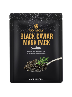PaxMoly Black Caviar illuminante Hydrating & Anti-Aging maschera in tessuto viso 25ml donna