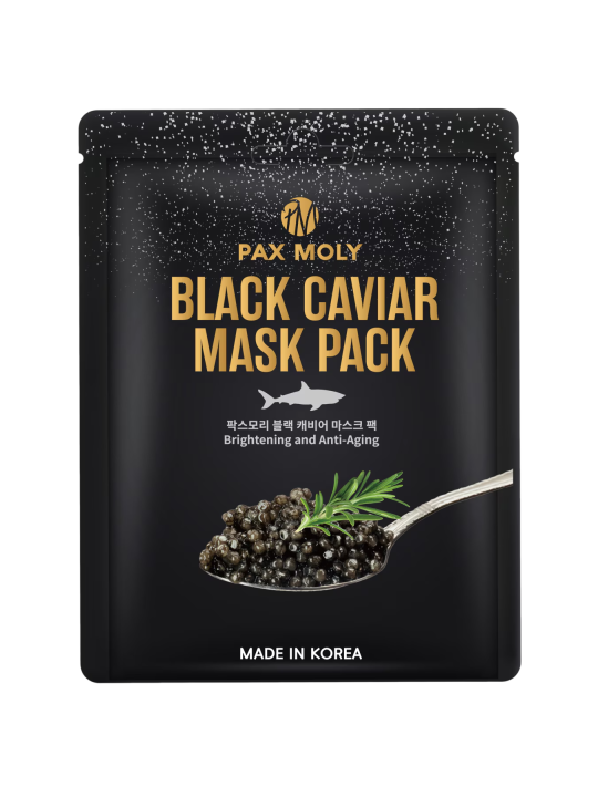 PaxMoly Black Caviar illuminante Hydrating & Anti-Aging maschera in tessuto viso 25ml donna