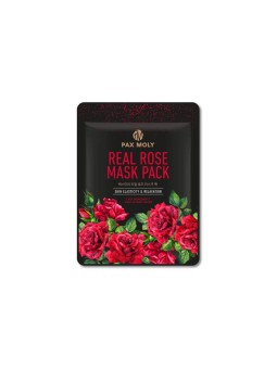 PaxMoly Real Rose idratante e lenitivo maschera in tessuto viso giorno e notte 25ml donna