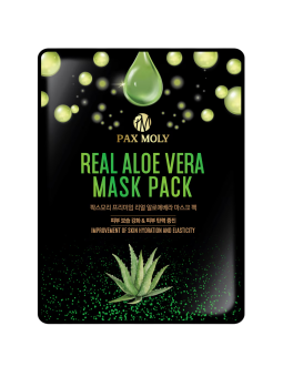 PaxMoly Real Aloe Vera Firmness Elasticity idratazione maschera in tessuto per viso 25ml donna