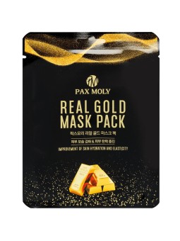 PaxMoly Real Gold idratante maschera in tessuto per viso 25ml donna