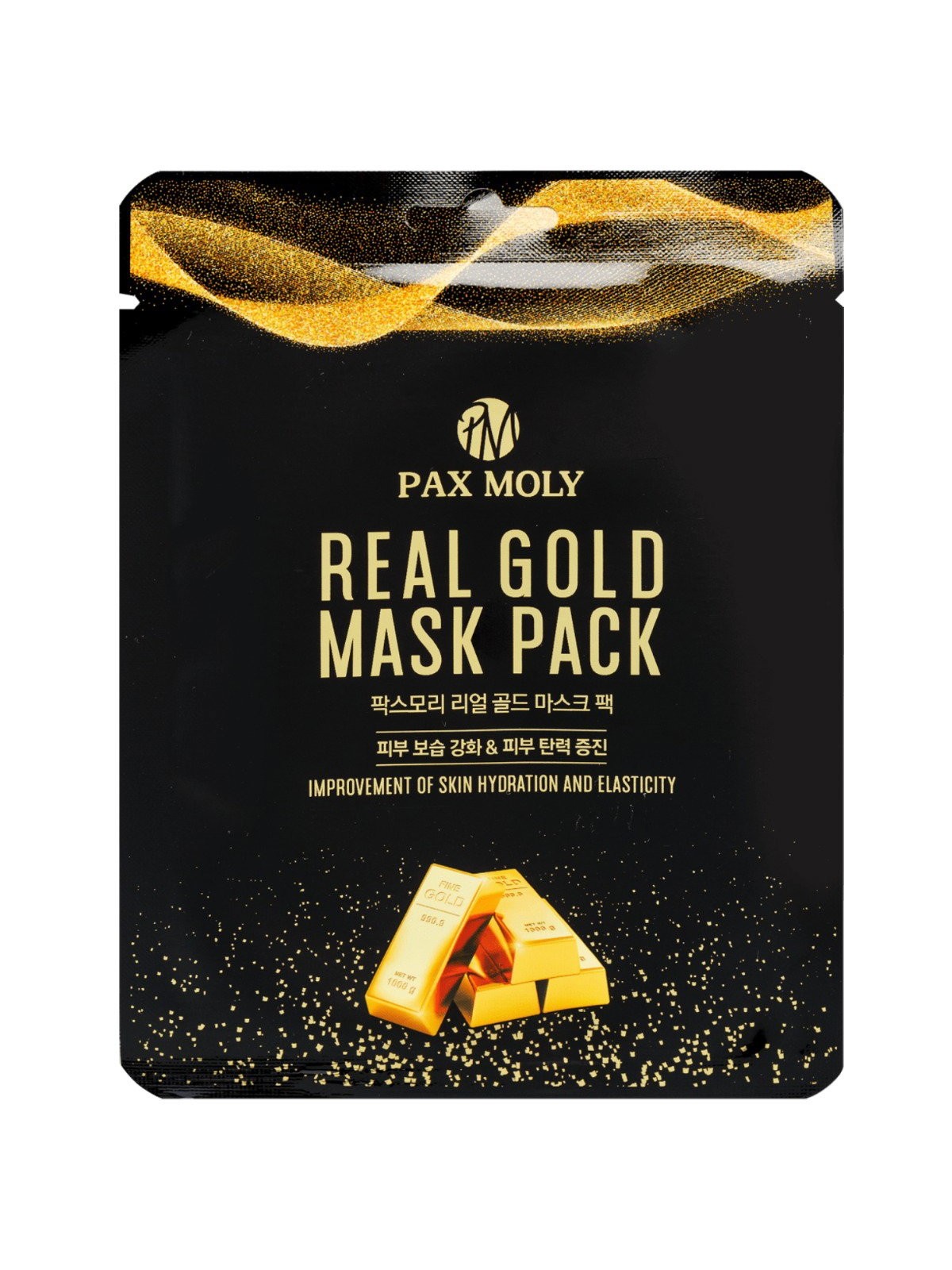 PaxMoly Real Gold idratante maschera in tessuto per viso 25ml donna