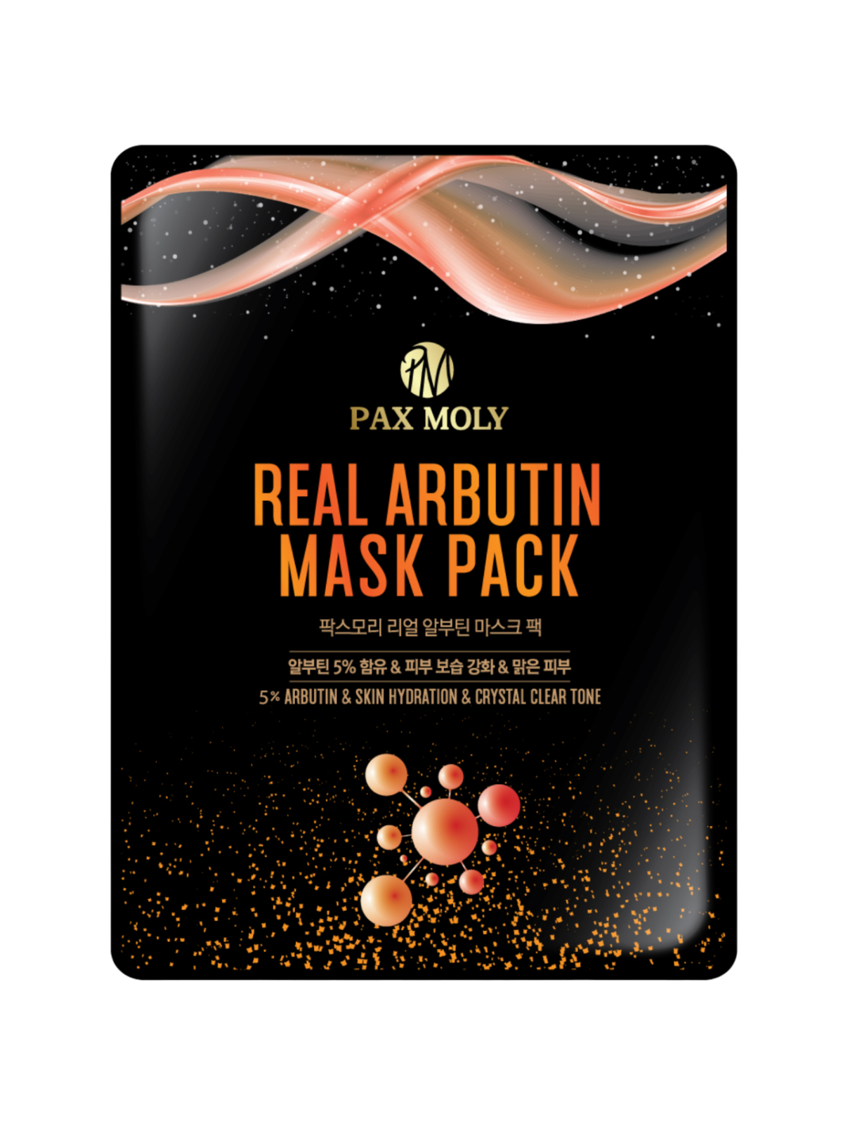PaxMoly Real Arbutin idratante maschera in tessuto per viso 25ml donna