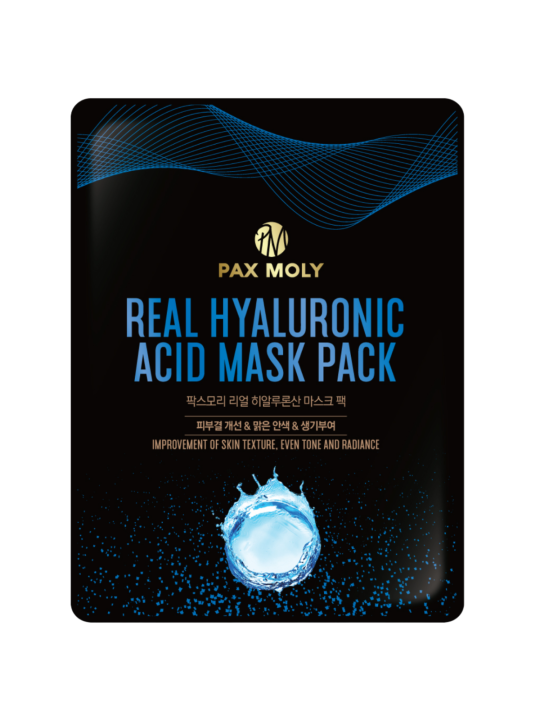 PaxMoly Real Hyaluronic Acid Even Tone & Brighten maschera in tessuto per viso 25ml donna