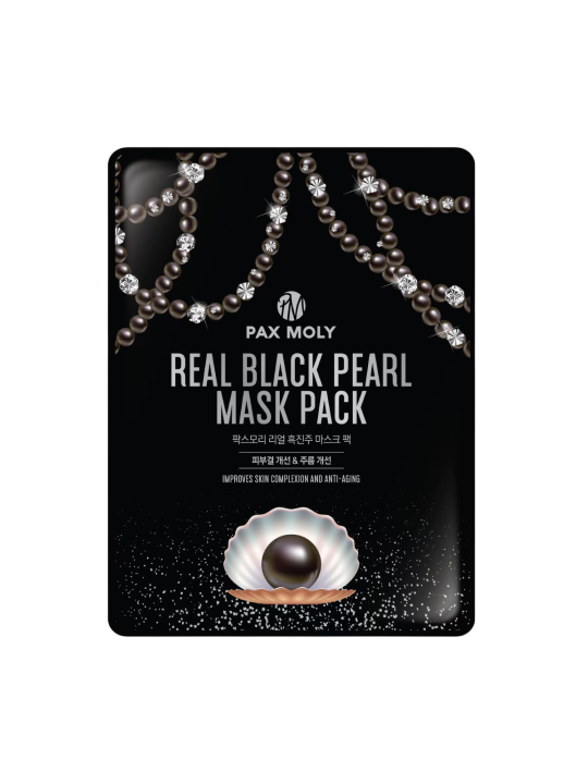 PaxMoly Real Black Pearl anti-invecchiamento maschera in tessuto per viso 25ml donna