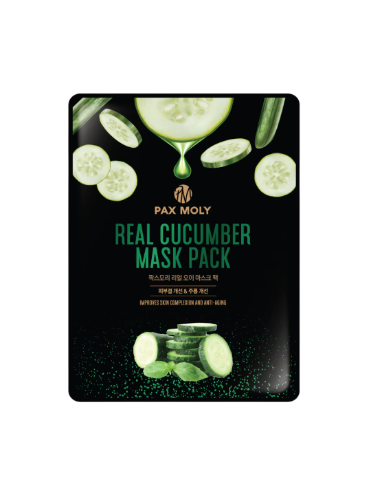 PaxMoly Real Cucumber anti-invecchiamento maschera in tessuto per viso 25ml donna