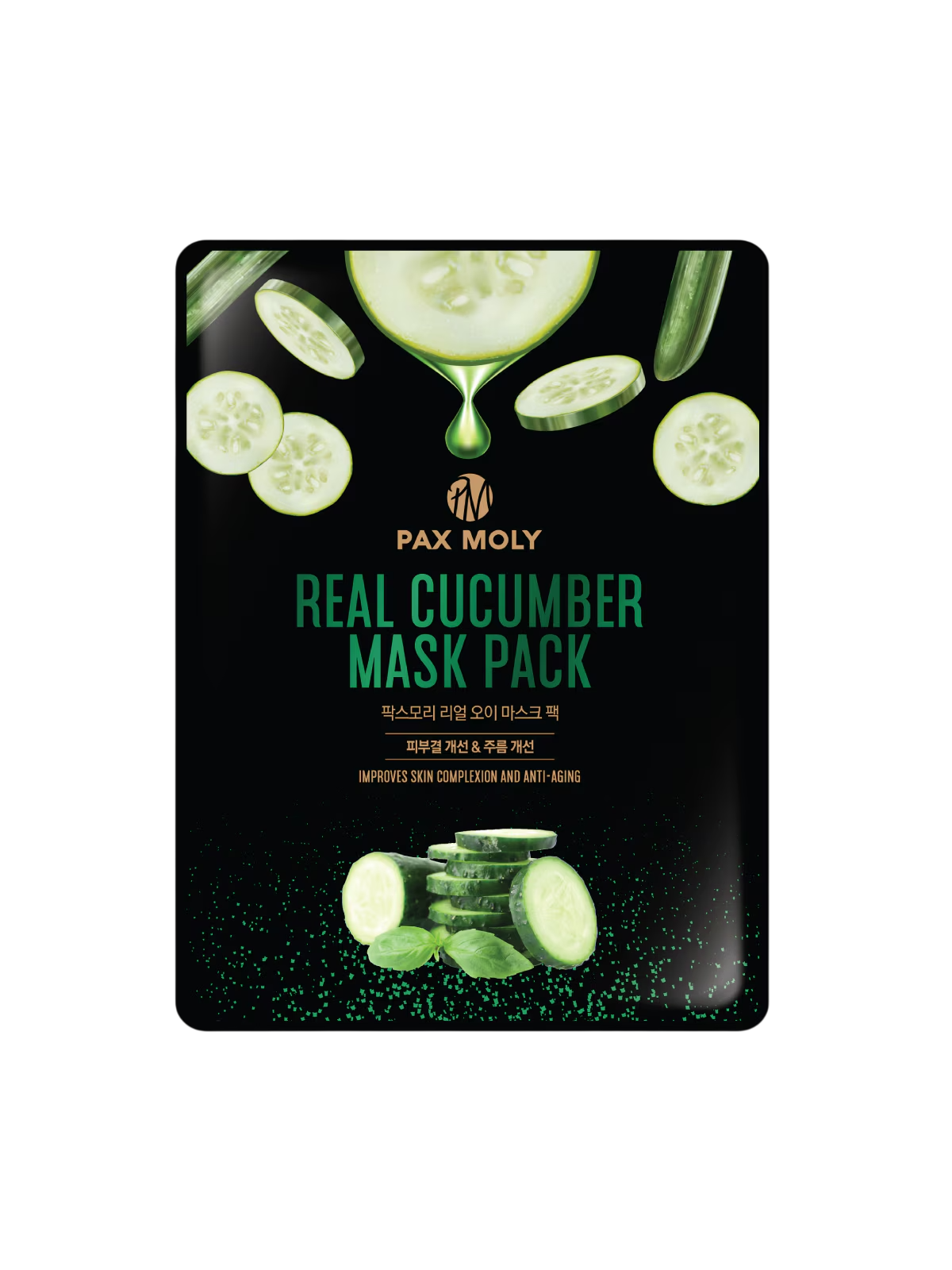 PaxMoly Real Cucumber anti-invecchiamento maschera in tessuto per viso 25ml donna