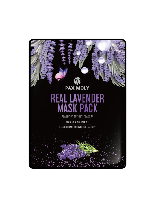 PaxMoly Real Lavender Elasticity maschera in tessuto per viso 25ml donna