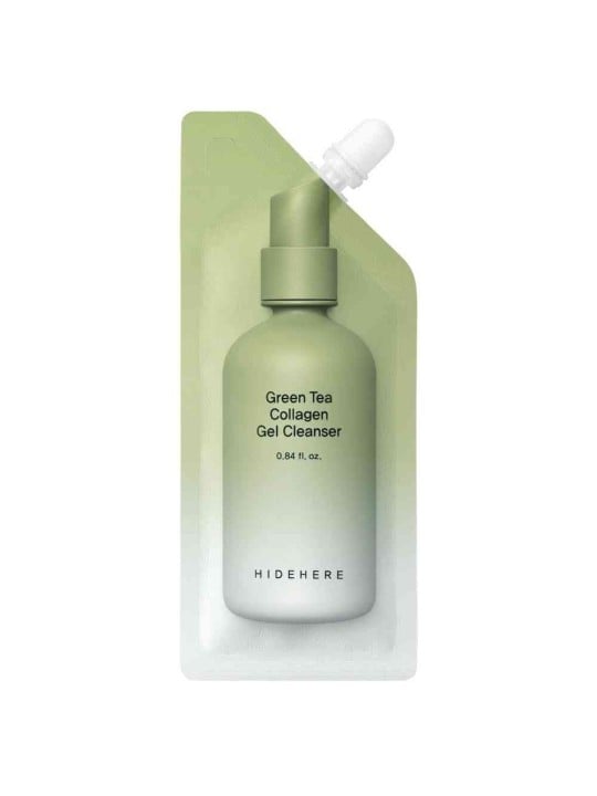 HideHere Green Tea Collagen pulente e idratante gel detergente per viso 25 g donna