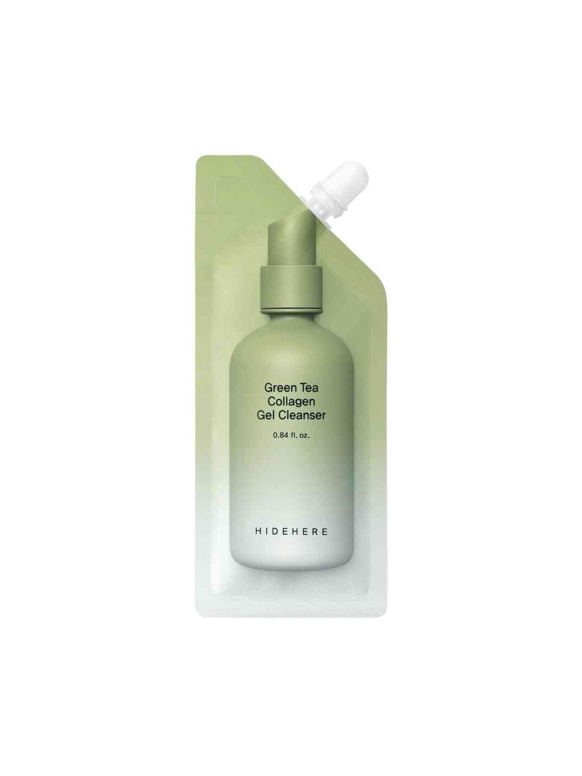 HideHere Green Tea Collagen pulente e idratante gel detergente per viso 25 g donna