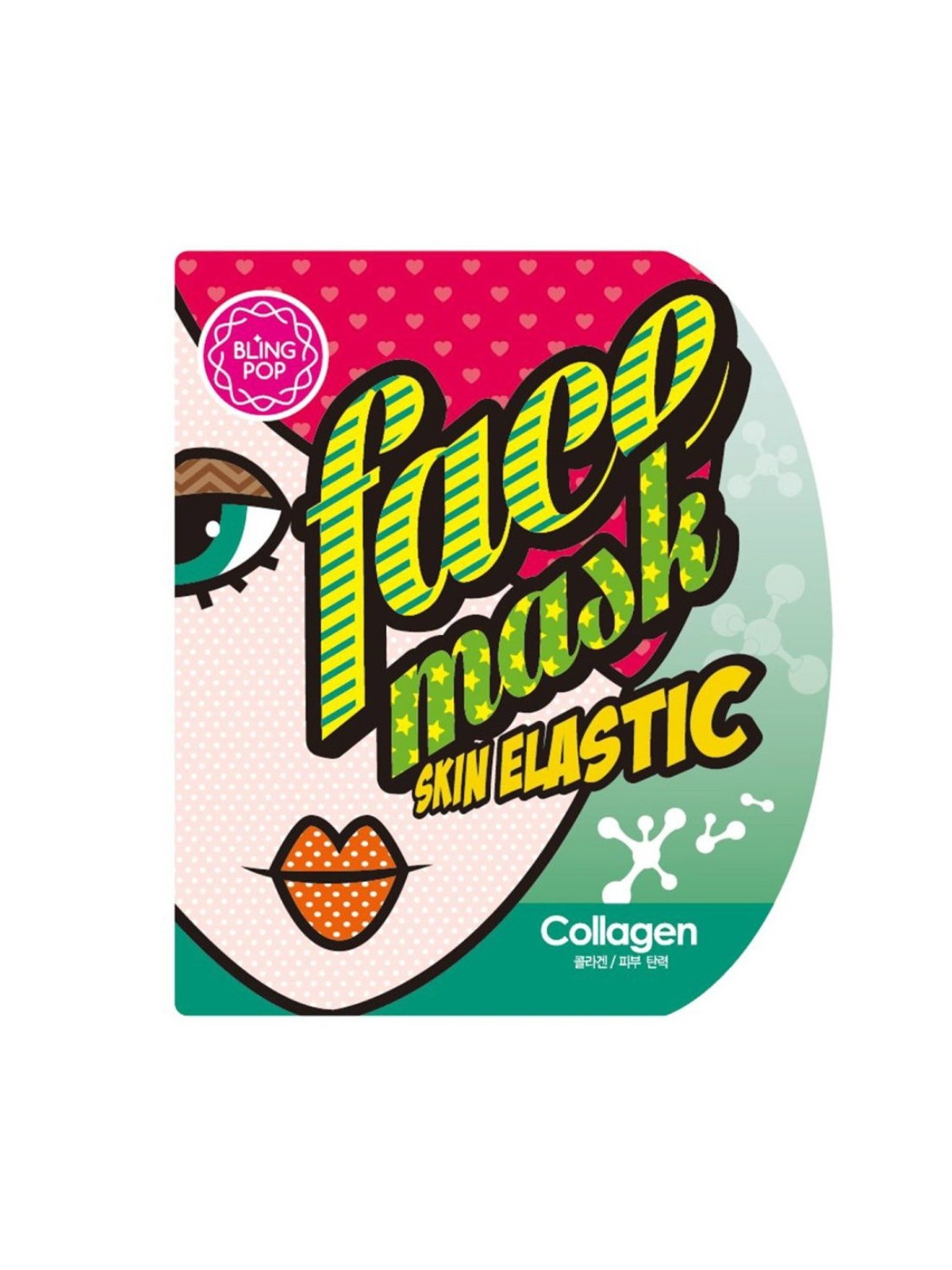 Blingpop Blingpop Collagen Elasticity maschera in tessuto per viso 25 g donna