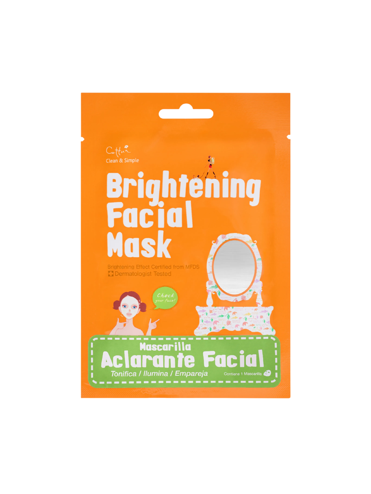 Cettua Cettua illuminante maschera in tessuto per viso 20 g donna
