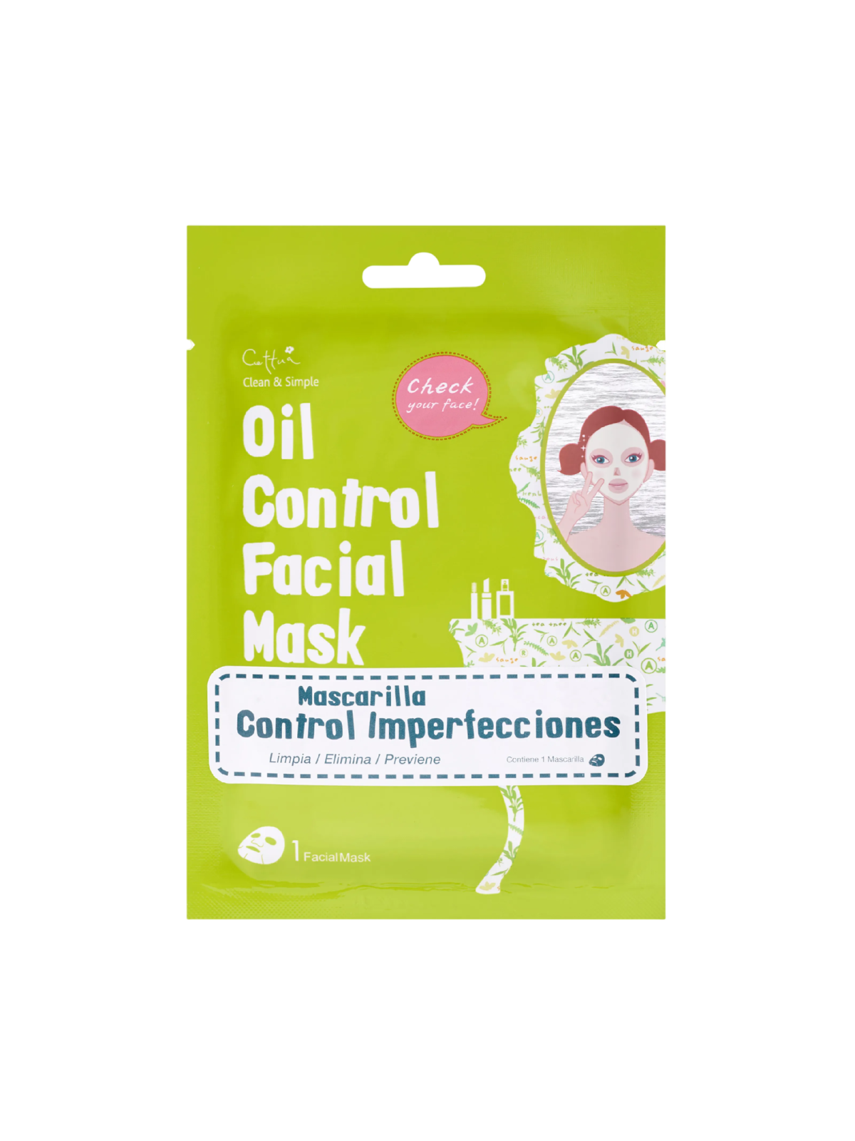 Cettua Cettua Oil Control maschera in tessuto per viso 20 g donna