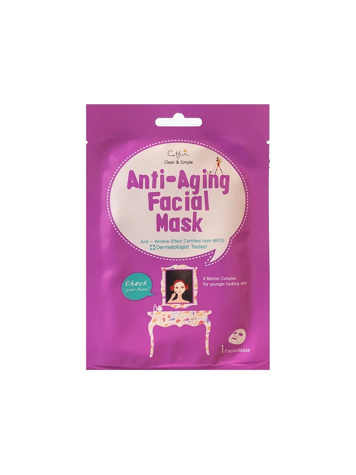 Cettua Cettua anti-invecchiamento maschera in tessuto per viso 20 g donna