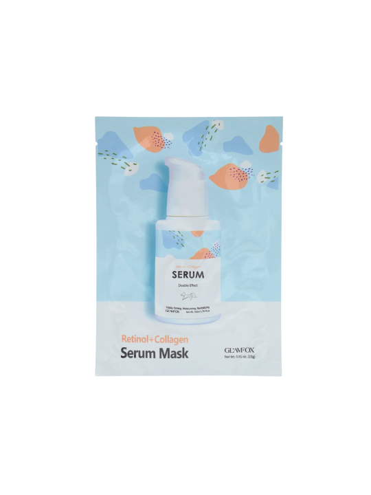 Glamfox Double Effect Collagen Hydrating & Firming maschera in tessuto per viso 25 g donna