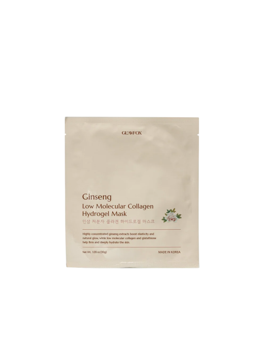 Glamfox Ginseng idratante tonificante illuminante rivitalizzante Hydrogel maschera in gel per viso 30 g donna