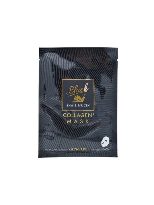 Glamfox nero Snail Mucin & Collagen idratante maschera in tessuto per viso 23ml donna