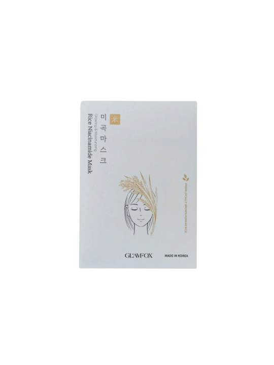 Glamfox Rice Niacinamide Glow Moisturising maschera in tessuto per viso 23ml donna