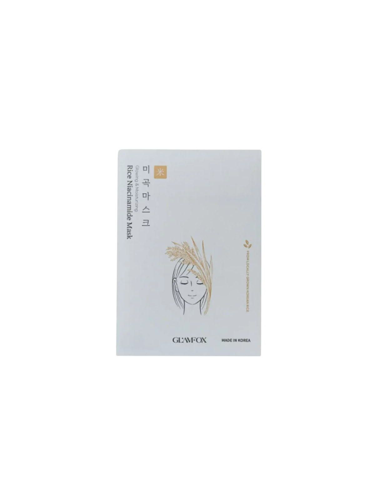 Glamfox Rice Niacinamide Glow Moisturising maschera in tessuto per viso 23ml donna