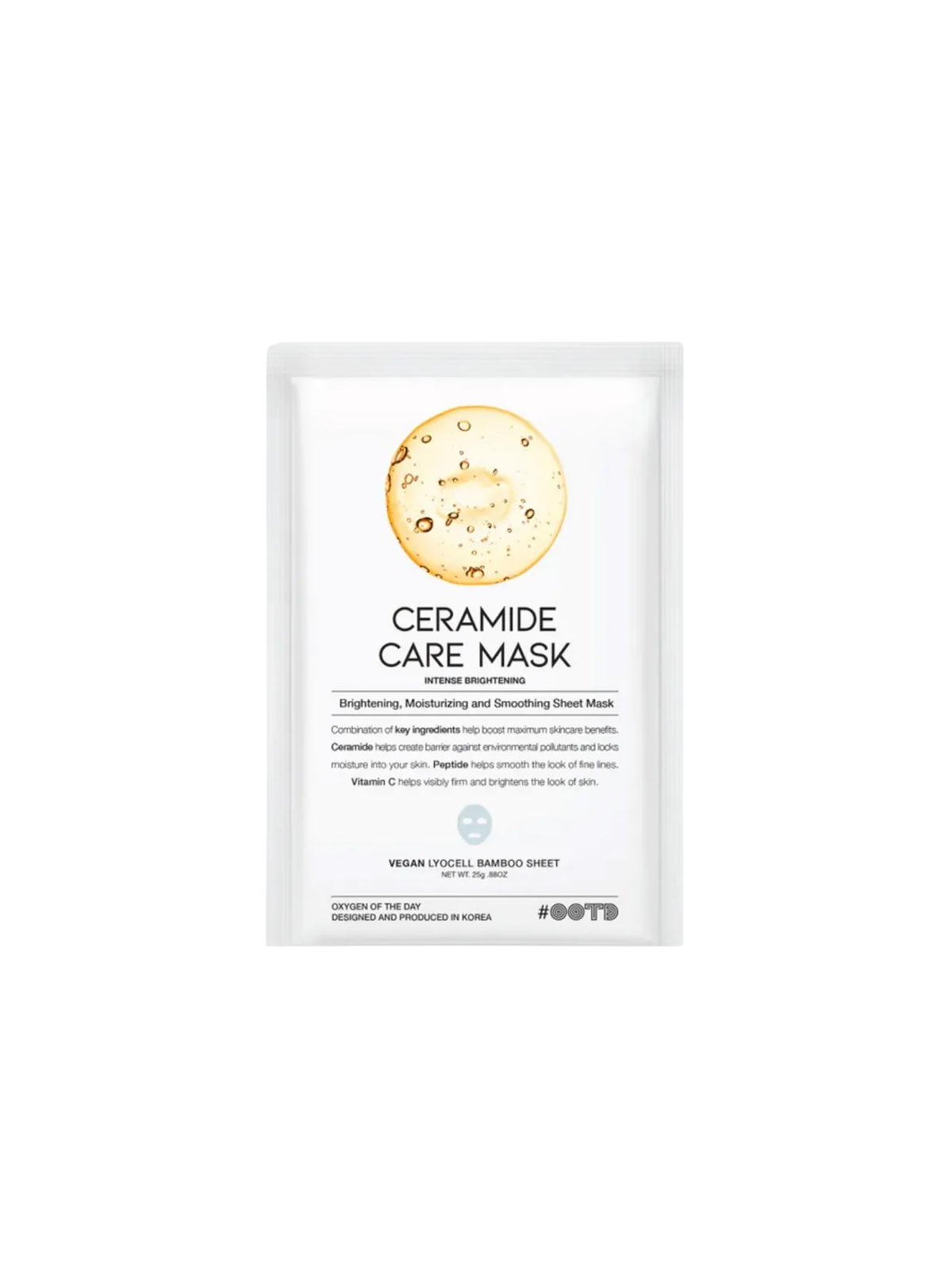 OOTD Ceramide Care illuminante maschera in tessuto per viso 25ml donna